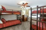 Four Twin Beds located Downstairs